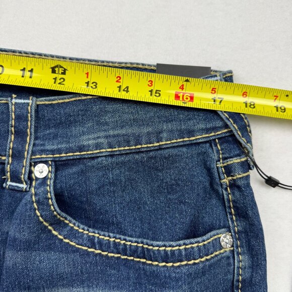 True Religion Men's Rocco Big T Stretch Skinny Abyss Blue Denim Jeans 34x32 NWT - Picture 10 of 13